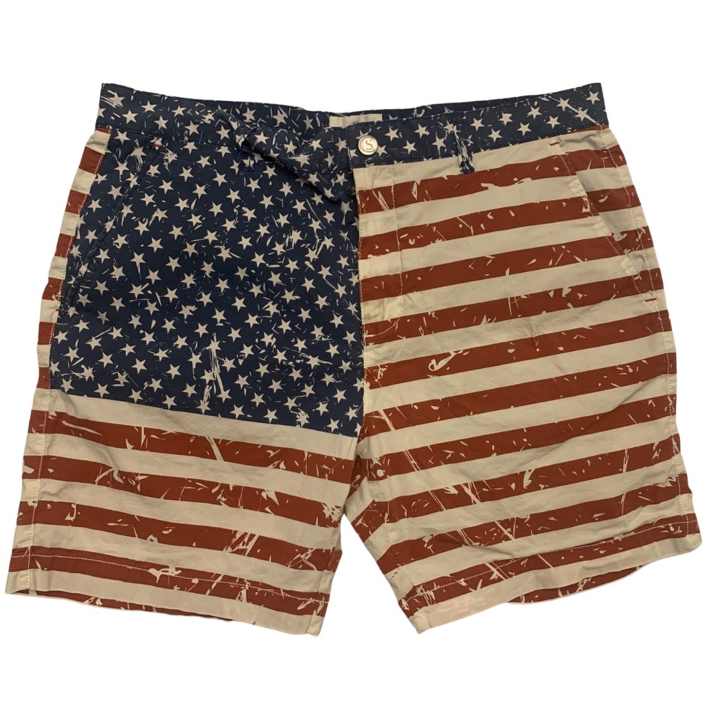 Construct American Flag Shorts